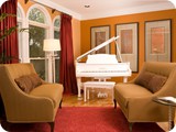 Living Room With Piano - Reawaken Your Space with Colour Combinations Article